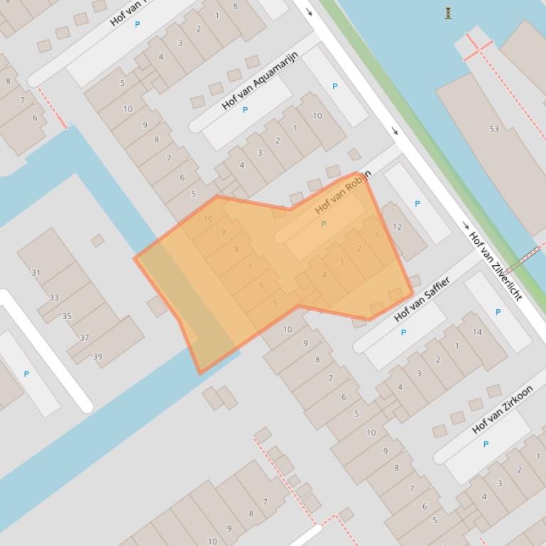 Kaart van postcodegebied 2614TK.