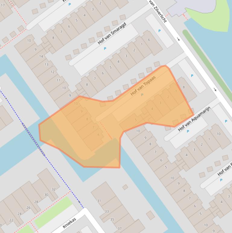 Kaart van postcodegebied 2614TM.