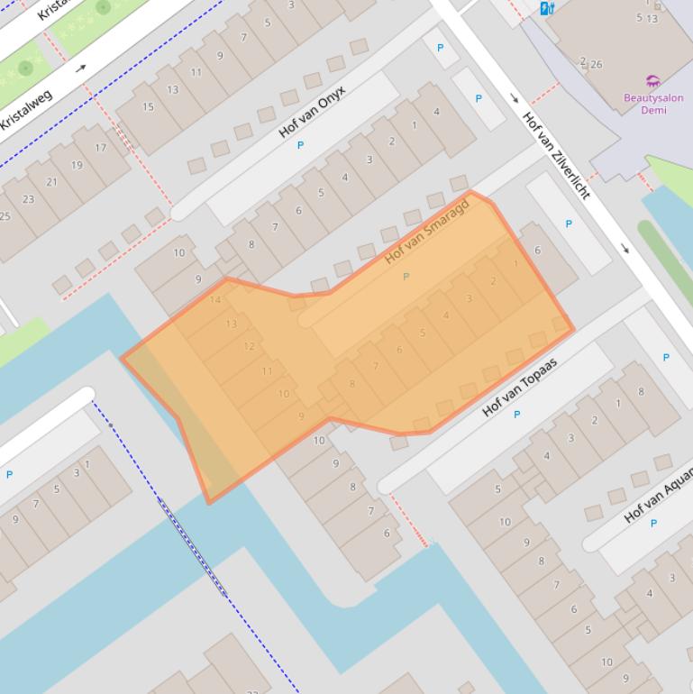 Kaart van postcodegebied 2614TN.