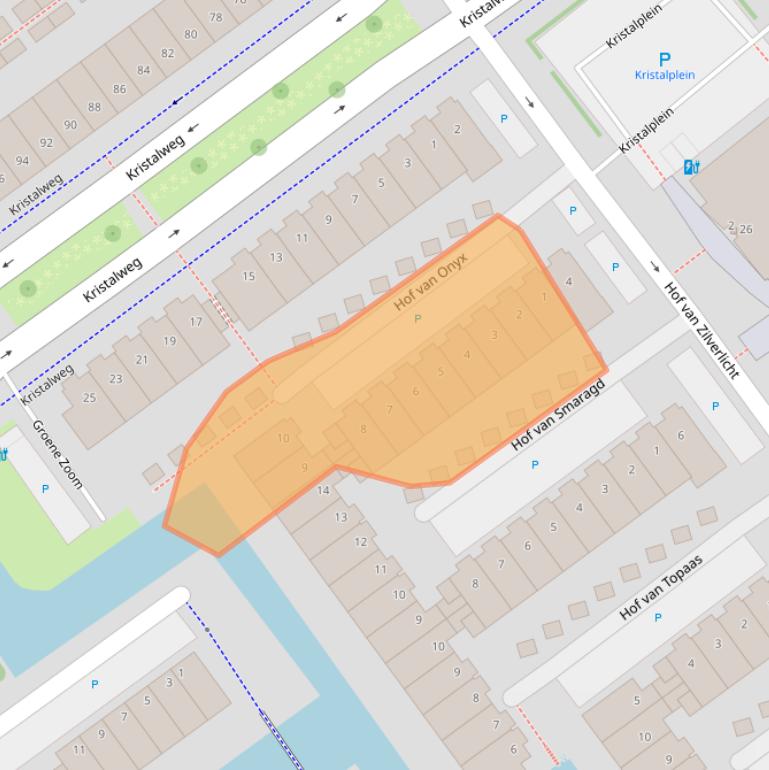 Kaart van postcodegebied 2614TP.