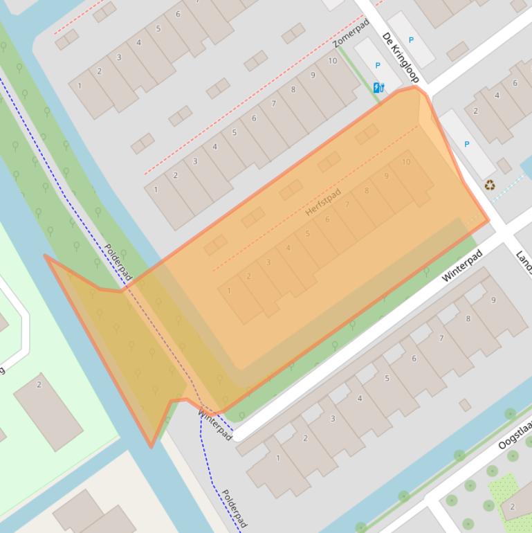 Kaart van postcodegebied 2614WD.