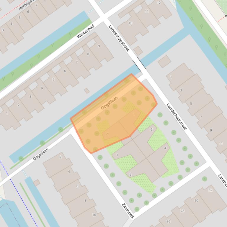 Kaart van postcodegebied 2614WV.