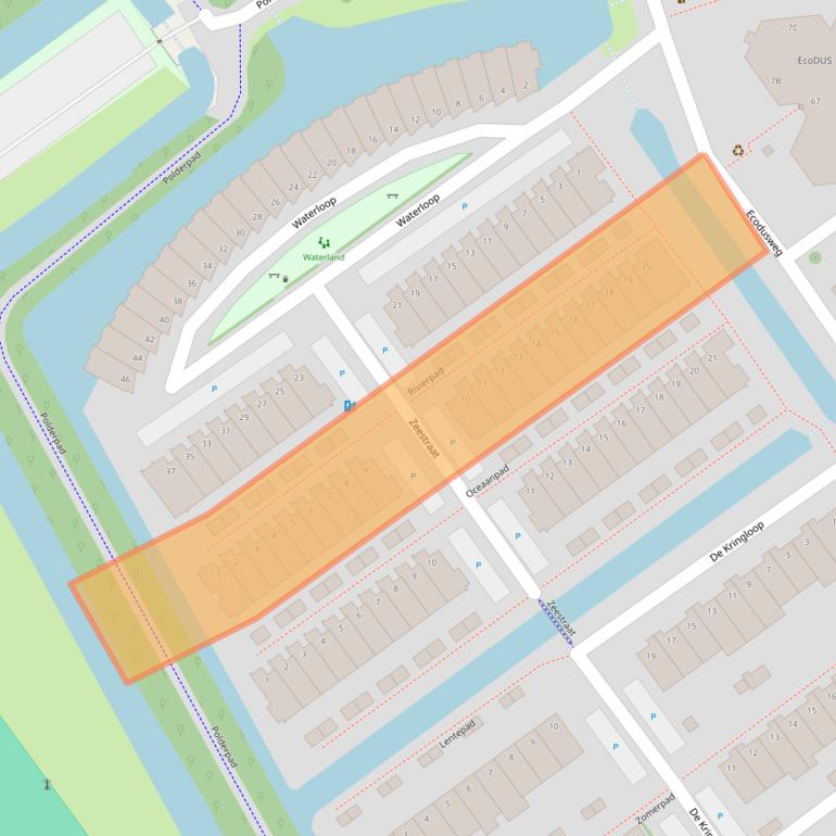 Kaart van postcodegebied 2614XB.