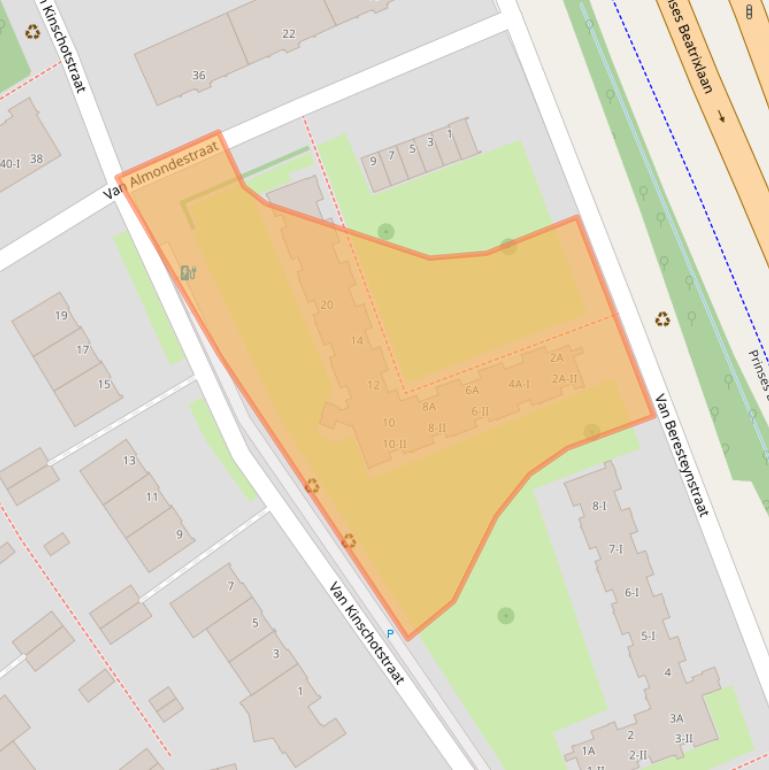 Kaart van postcodegebied 2614XL.