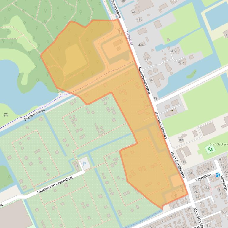 Kaart van postcodegebied 2616LD.