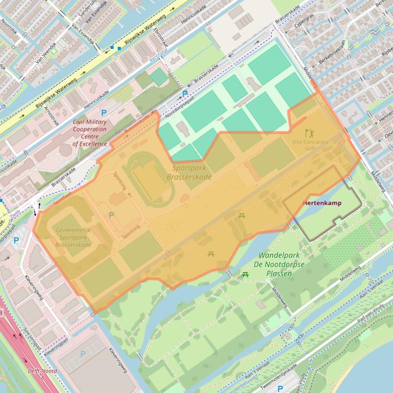 Kaart van postcodegebied 2616LK.