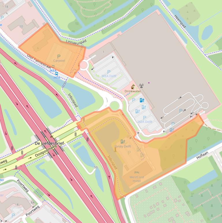 Kaart van postcodegebied 2616LM.