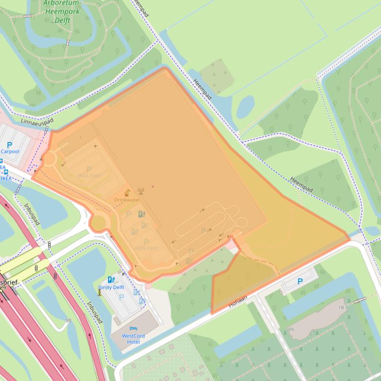 Kaart van postcodegebied 2616LN.