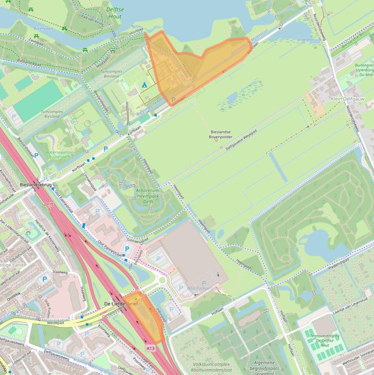 Kaart van postcodegebied 2616LP.