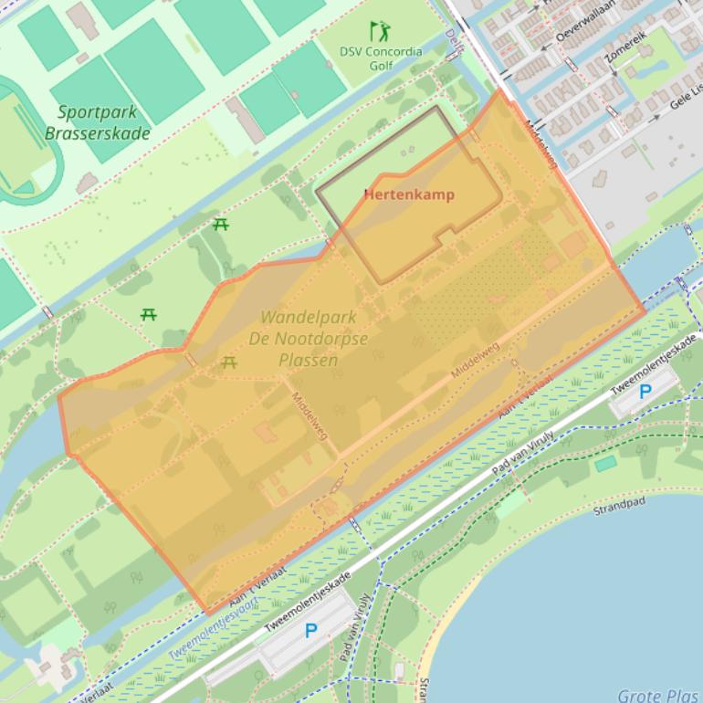 Kaart van postcodegebied 2616LV.