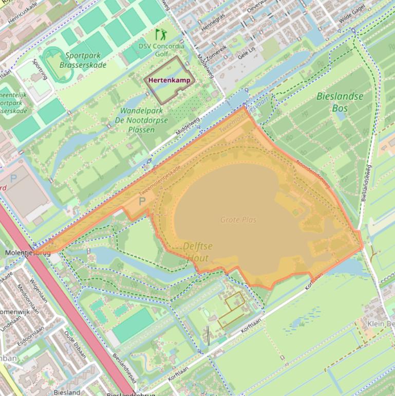 Kaart van postcodegebied 2616LW.