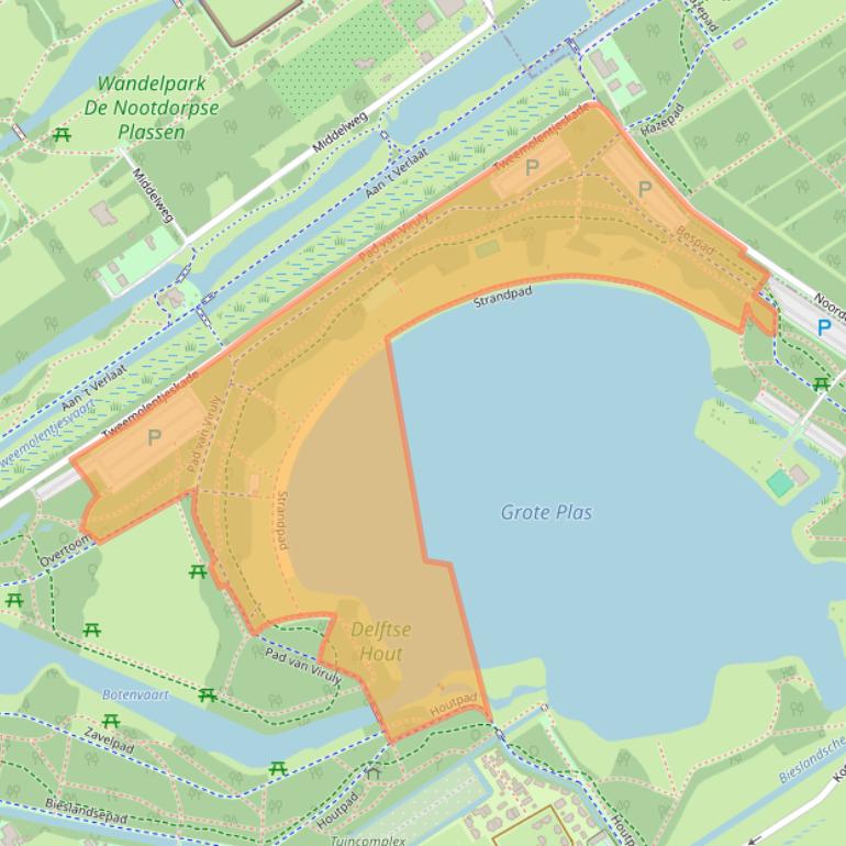 Kaart van postcodegebied 2616LX.