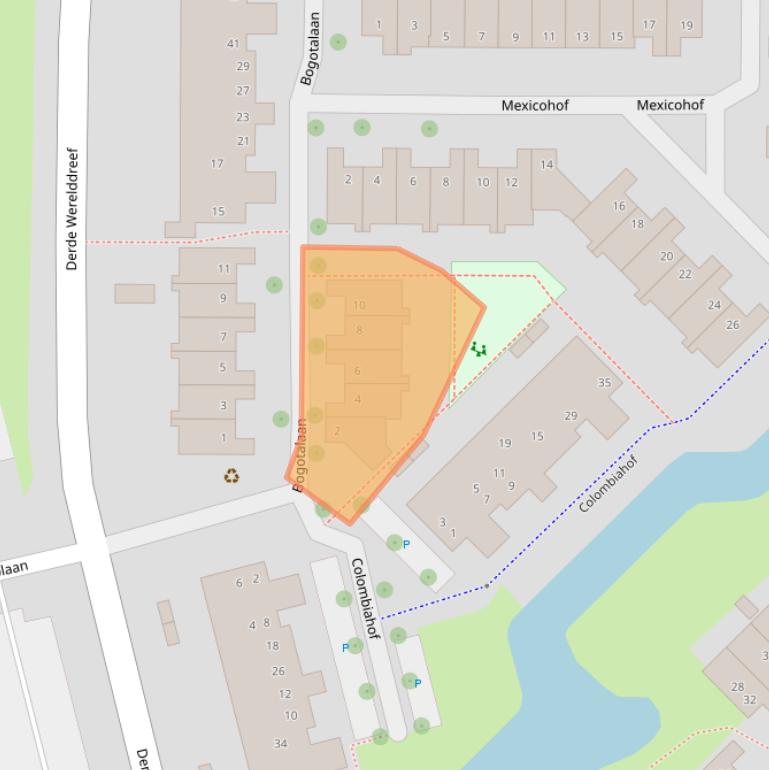 Kaart van postcodegebied 2622AB.