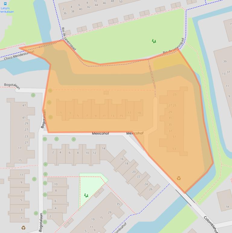 Kaart van postcodegebied 2622AE.