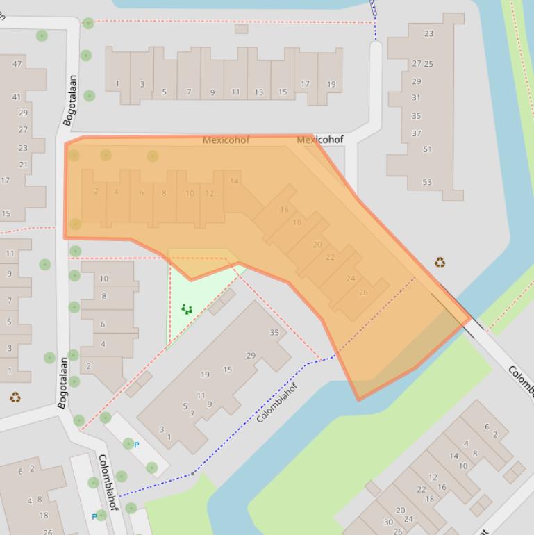 Kaart van postcodegebied 2622AG.