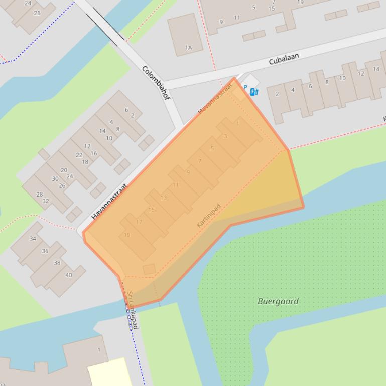 Kaart van postcodegebied 2622AH.