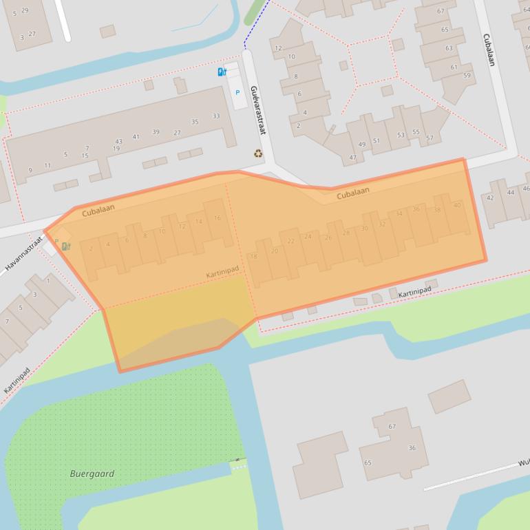 Kaart van postcodegebied 2622AK.