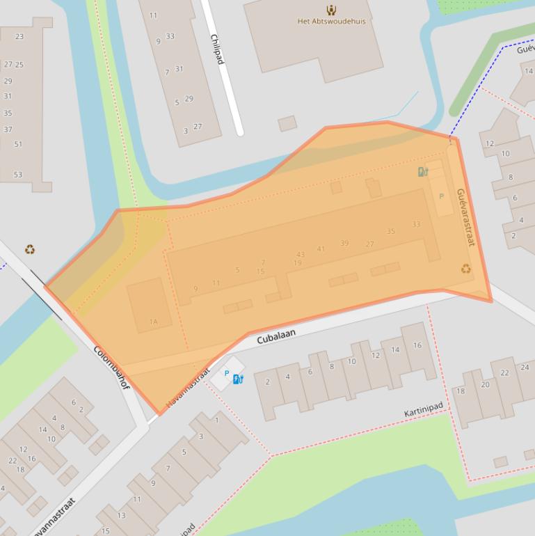 Kaart van postcodegebied 2622AM.