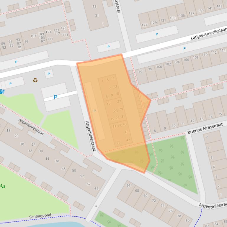 Kaart van postcodegebied 2622AS.