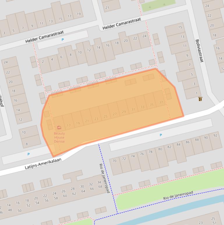 Kaart van postcodegebied 2622BA.