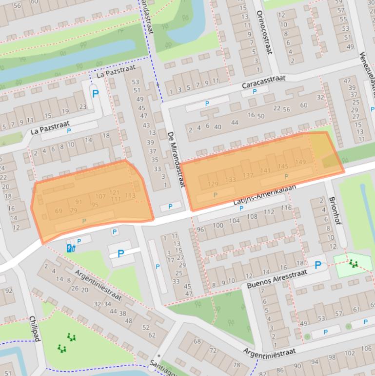 Kaart van postcodegebied 2622BB.