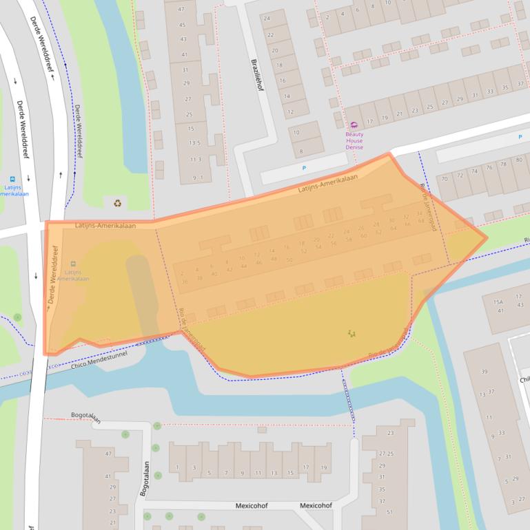 Kaart van postcodegebied 2622BC.