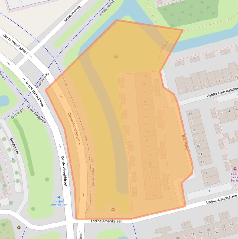 Kaart van postcodegebied 2622BE.