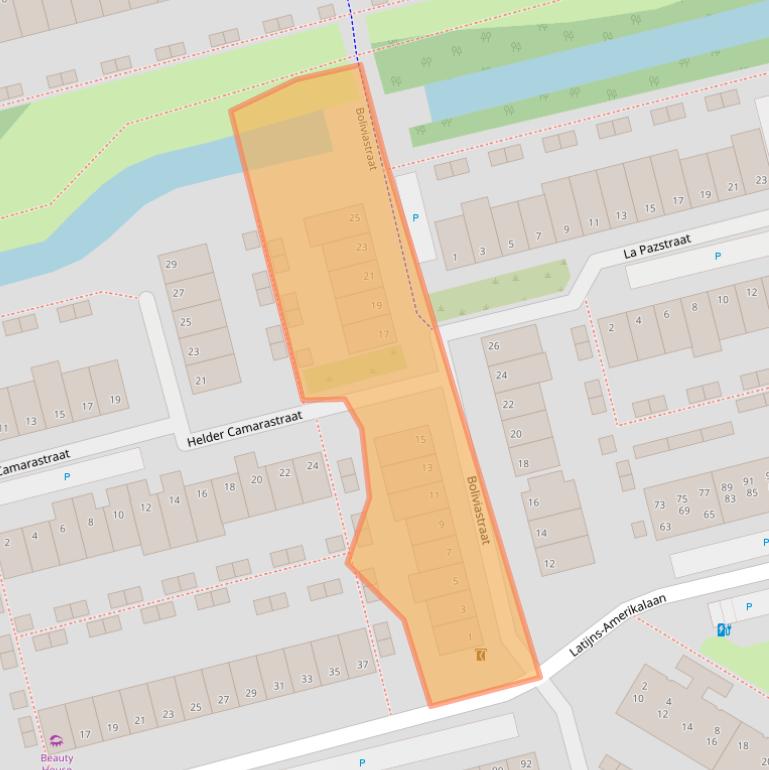 Kaart van postcodegebied 2622BK.