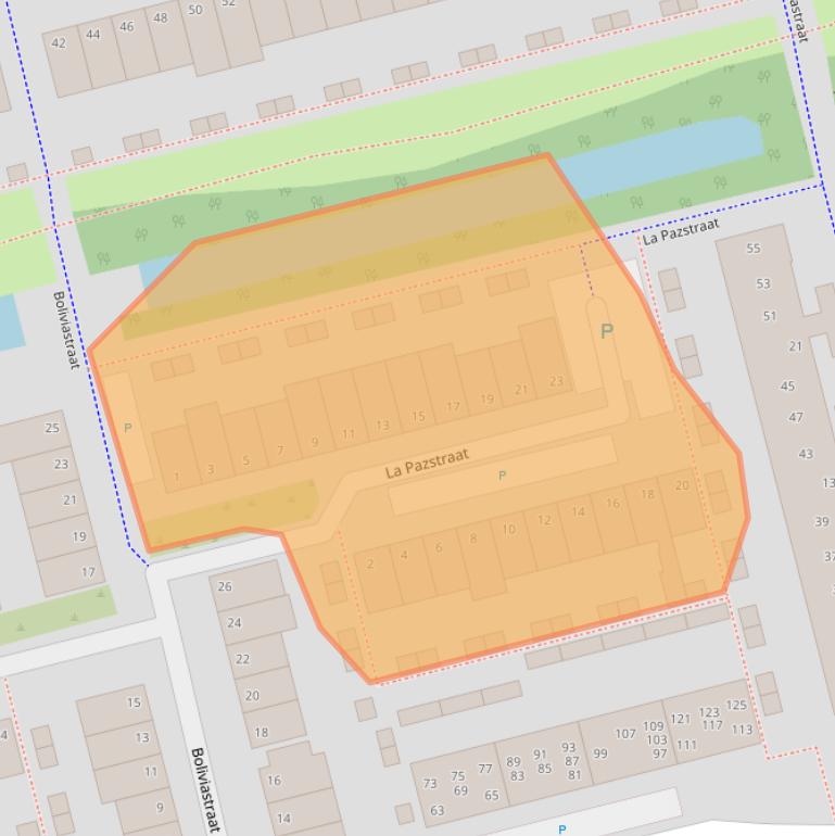 Kaart van postcodegebied 2622BM.