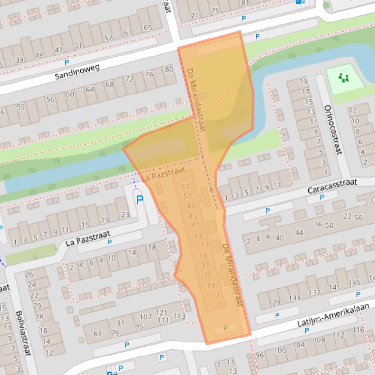 Kaart van postcodegebied 2622BN.