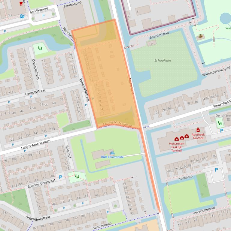 Kaart van postcodegebied 2622BR.