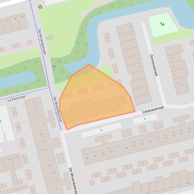 Kaart van postcodegebied 2622BS.
