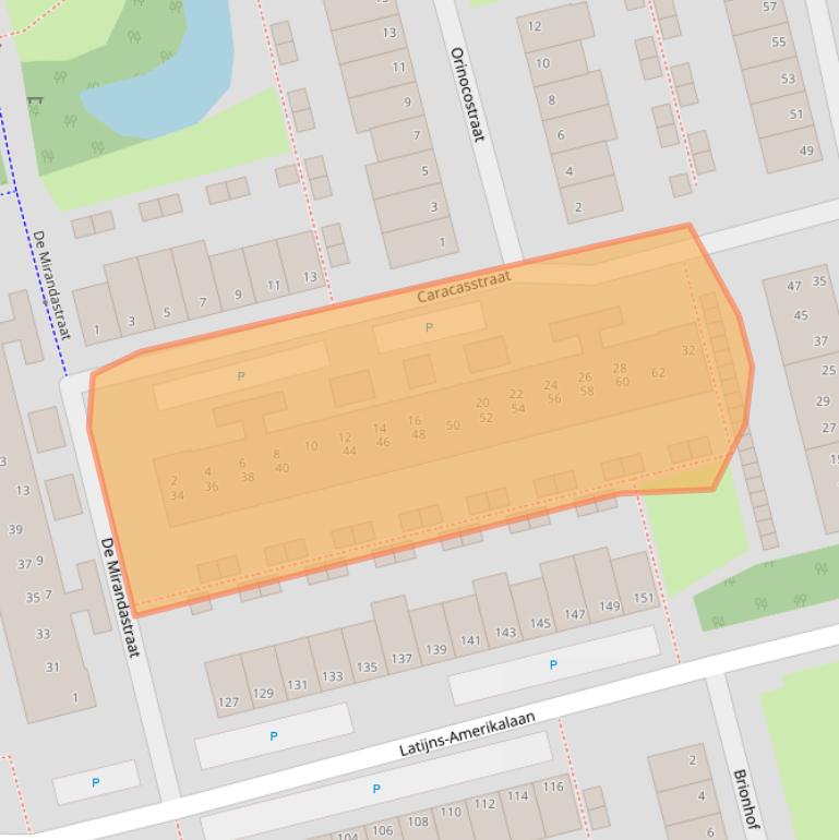 Kaart van postcodegebied 2622BT.