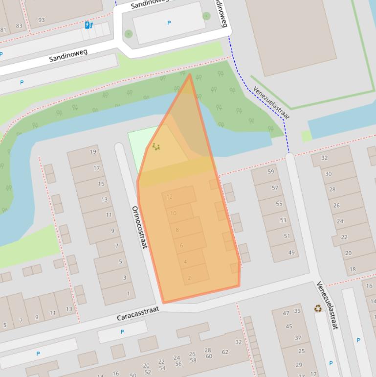 Kaart van postcodegebied 2622BW.