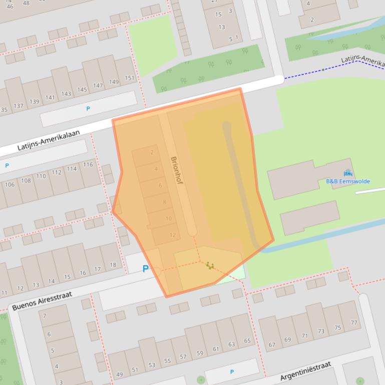 Kaart van postcodegebied 2622BX.