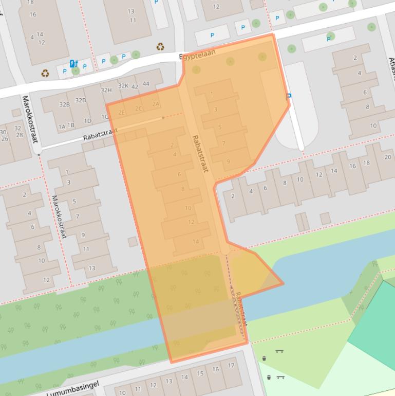 Kaart van postcodegebied 2622CG.