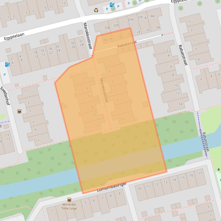 Kaart van postcodegebied 2622CH.