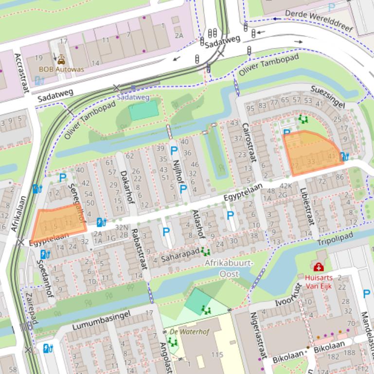 Kaart van postcodegebied 2622CK.