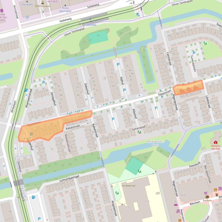 Kaart van postcodegebied 2622CL.