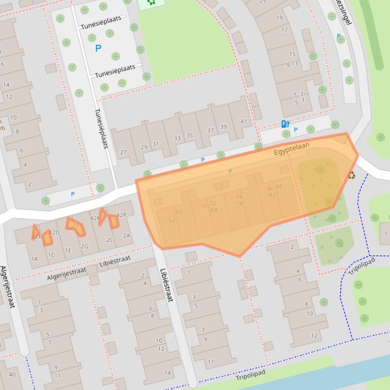 Kaart van postcodegebied 2622CM.