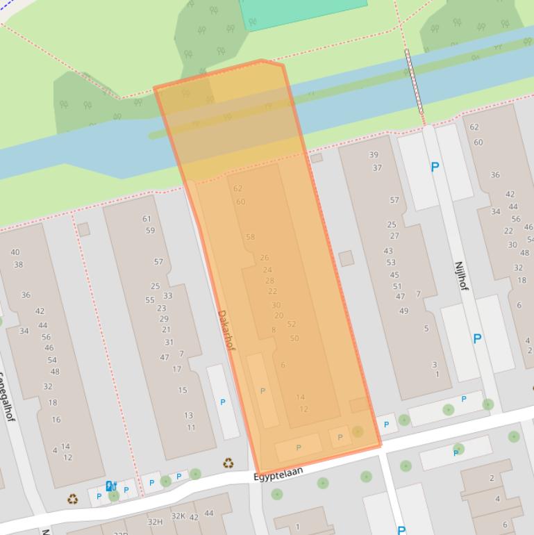 Kaart van postcodegebied 2622CR.