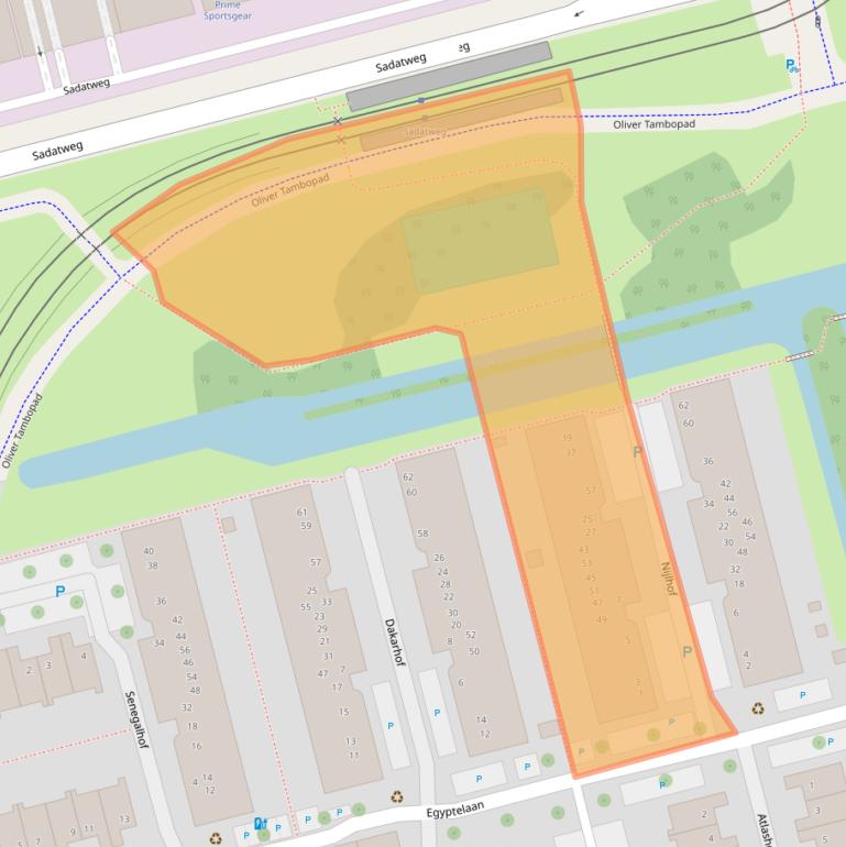 Kaart van postcodegebied 2622CS.
