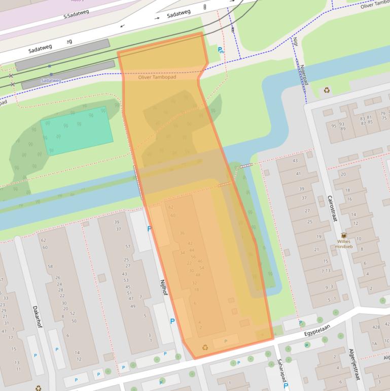 Kaart van postcodegebied 2622CT.