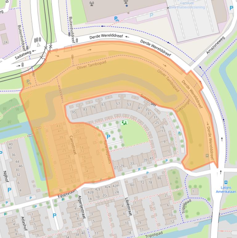 Kaart van postcodegebied 2622CV.