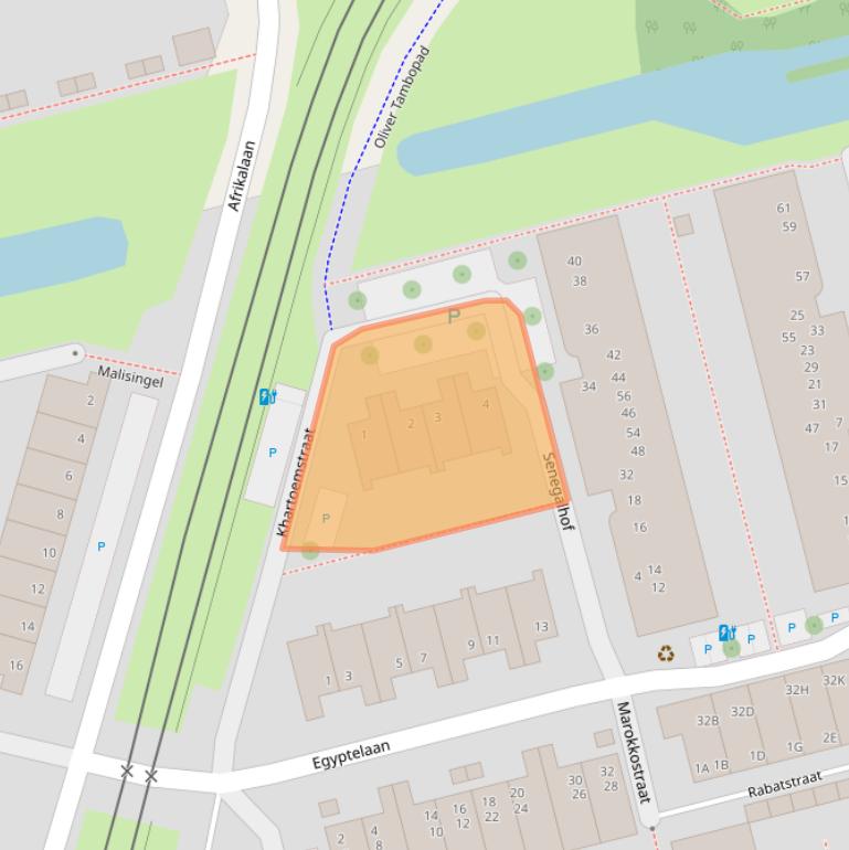 Kaart van postcodegebied 2622DA.