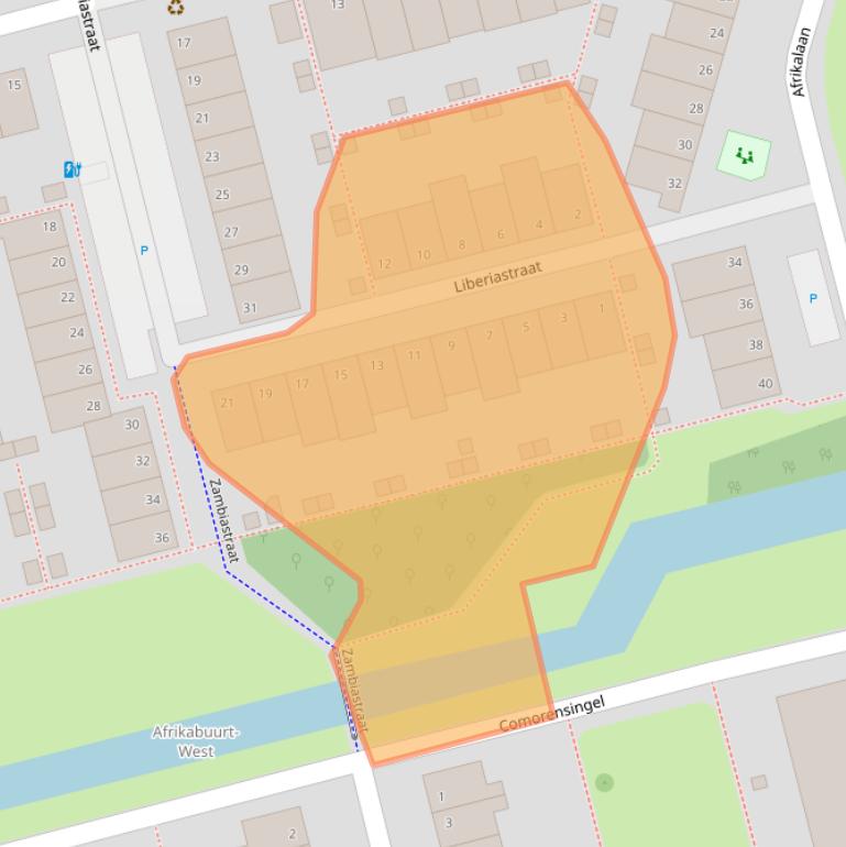 Kaart van postcodegebied 2622DE.