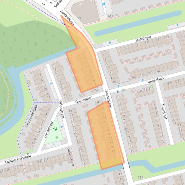 Kaart van postcodegebied 2622DP.