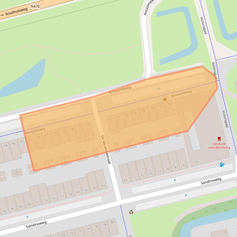 Kaart van postcodegebied 2622DT.