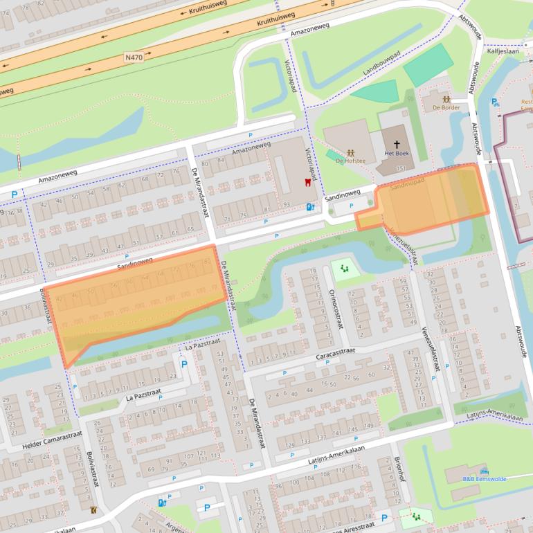 Kaart van postcodegebied 2622DZ.