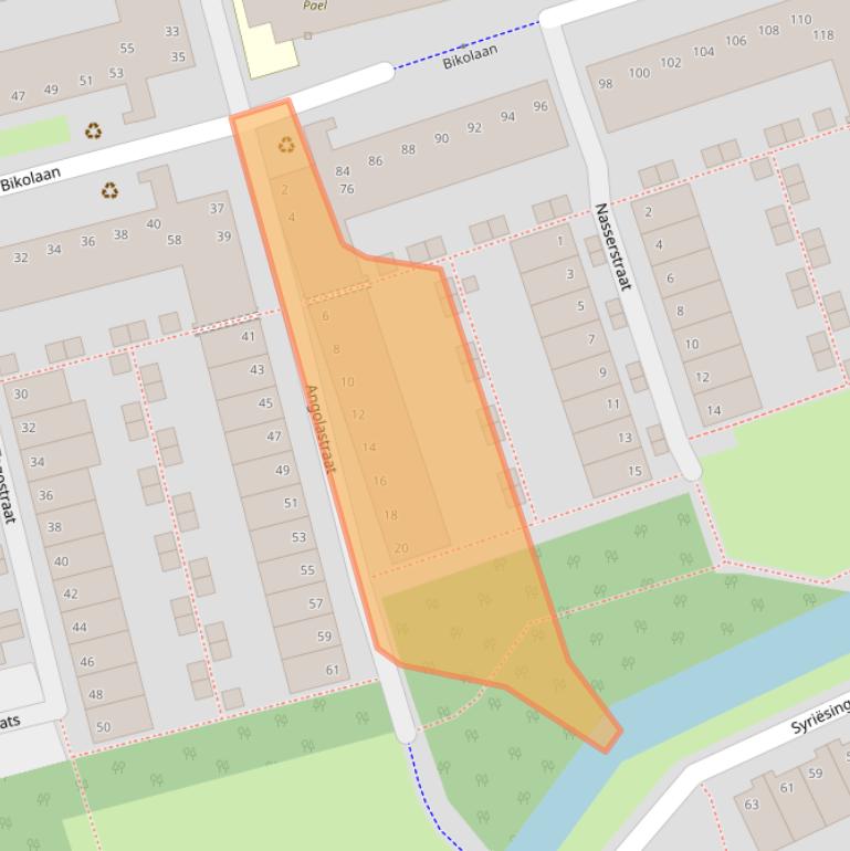 Kaart van postcodegebied 2622EC.